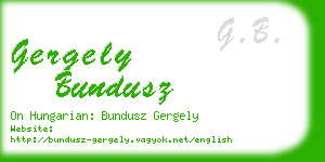 gergely bundusz business card